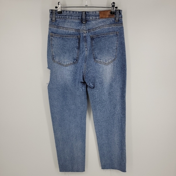 Nasty Gal Womens Distressed Faded and Frayed High Rise Ankle Jeans Size 6 - Picture 8 of 10